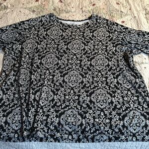 Plus size crew neck dressy top